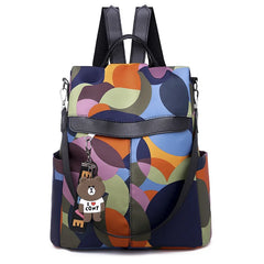 Xiaoqing Burglar Proof Travel Backpack Lightweight Oxford Cloth Polyester Nylon