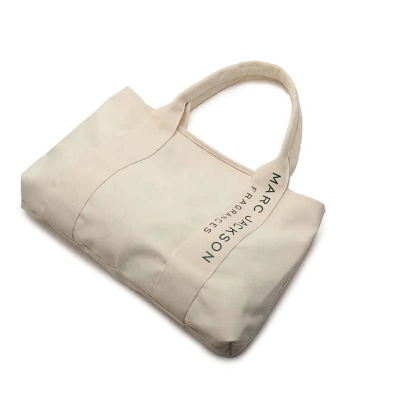 Japanese Letter Shoulder Bag Canvas Storage Handbag