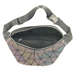 Holographic Waist Bag Geometry Fanny Pack Men Women Travel Chest Handbag