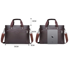 Leather Men's Briefcase Shoulder Bag Messenger Casual Tote Computer Bags