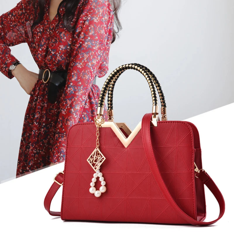 Metal Soft Bag Lady Shoulder Handbag Women Bag Crossbody Bags