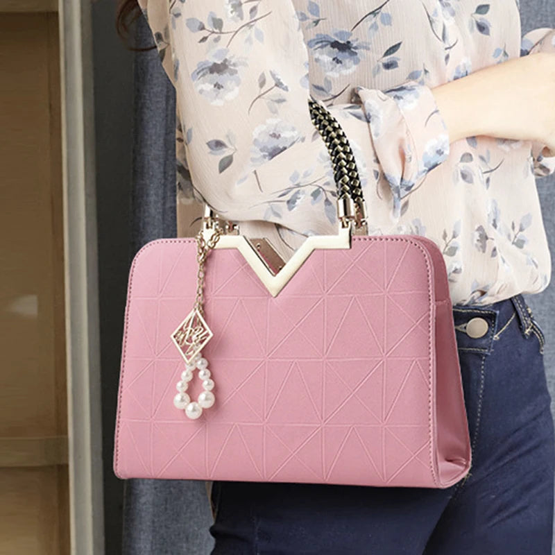 Metal Soft Bag Lady Shoulder Handbag Women Bag Crossbody Bags