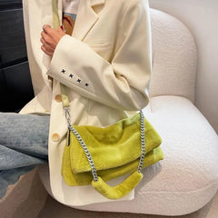 Plush Women Handbag Clutch Chain Shoulder Bags Large Shopping Crossbody Bags