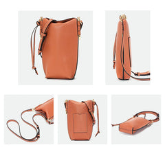 Soft Leather Mini Shoulder Bag Vintage Design Women's Mobile Phone Bag