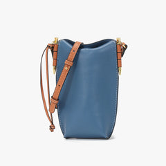 Soft Leather Mini Shoulder Bag Vintage Design Women's Mobile Phone Bag