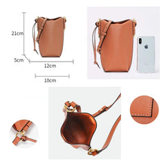 Soft Leather Mini Shoulder Bag Vintage Design Women's Mobile Phone Bag