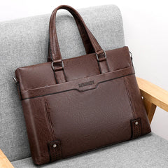 Men Briefcase 14 inch Pu leather Men's Shoulder Bag Crossbody Bags Bussi