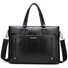 Men Briefcase 14 inch Pu leather Men's Shoulder Bag Crossbody Bags Bussi