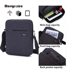Men's Canvas Shoulder Bag For 7.9' Ipad Waterproof Business Crossbody Bag