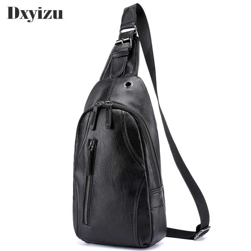 Men's Theftproof Leather Crossbody Bag