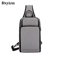 Men's Vintage Nylon Chest Bag Large Capacity
