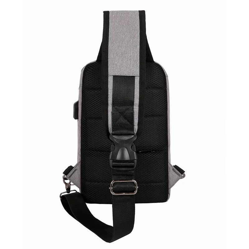 Men's Vintage Nylon Chest Bag Large Capacity