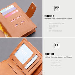 Men's Leather Money Clip Large Capacity Credit Card/ID Holders