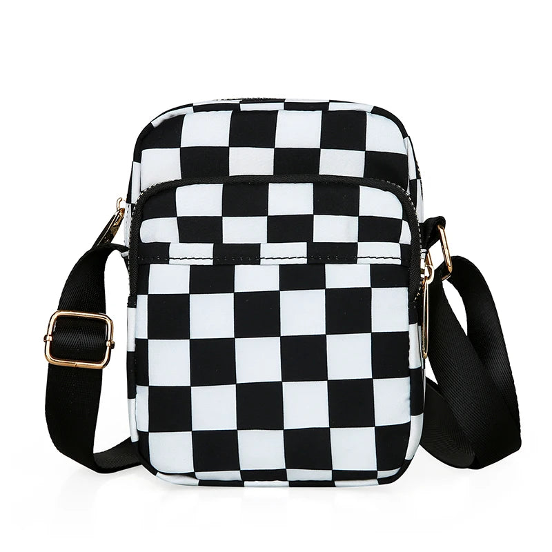 Mini Ladies Shoulder Bag Panelled Nylon Women Messenger Bags