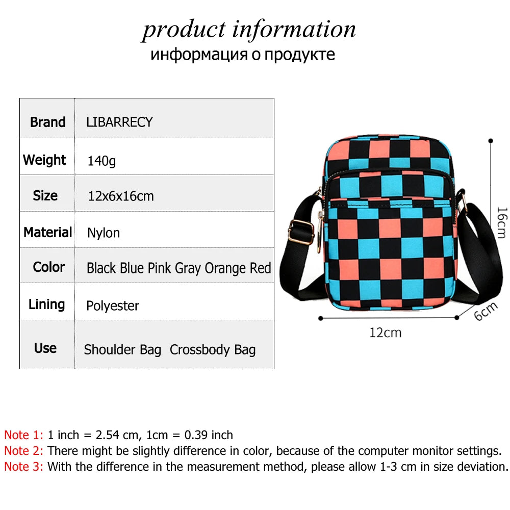 Mini Ladies Shoulder Bag Panelled Nylon Women Messenger Bags