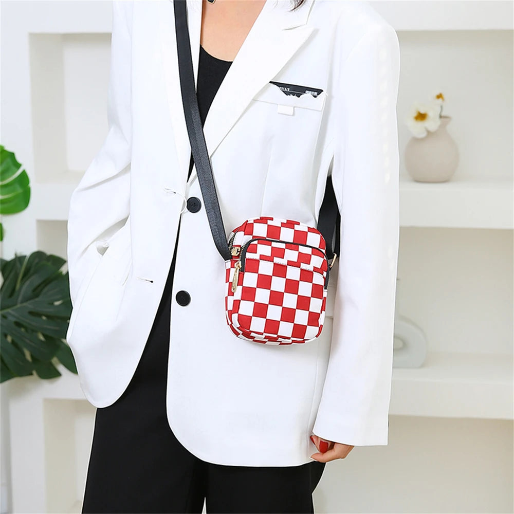 Mini Ladies Shoulder Bag Panelled Nylon Women Messenger Bags
