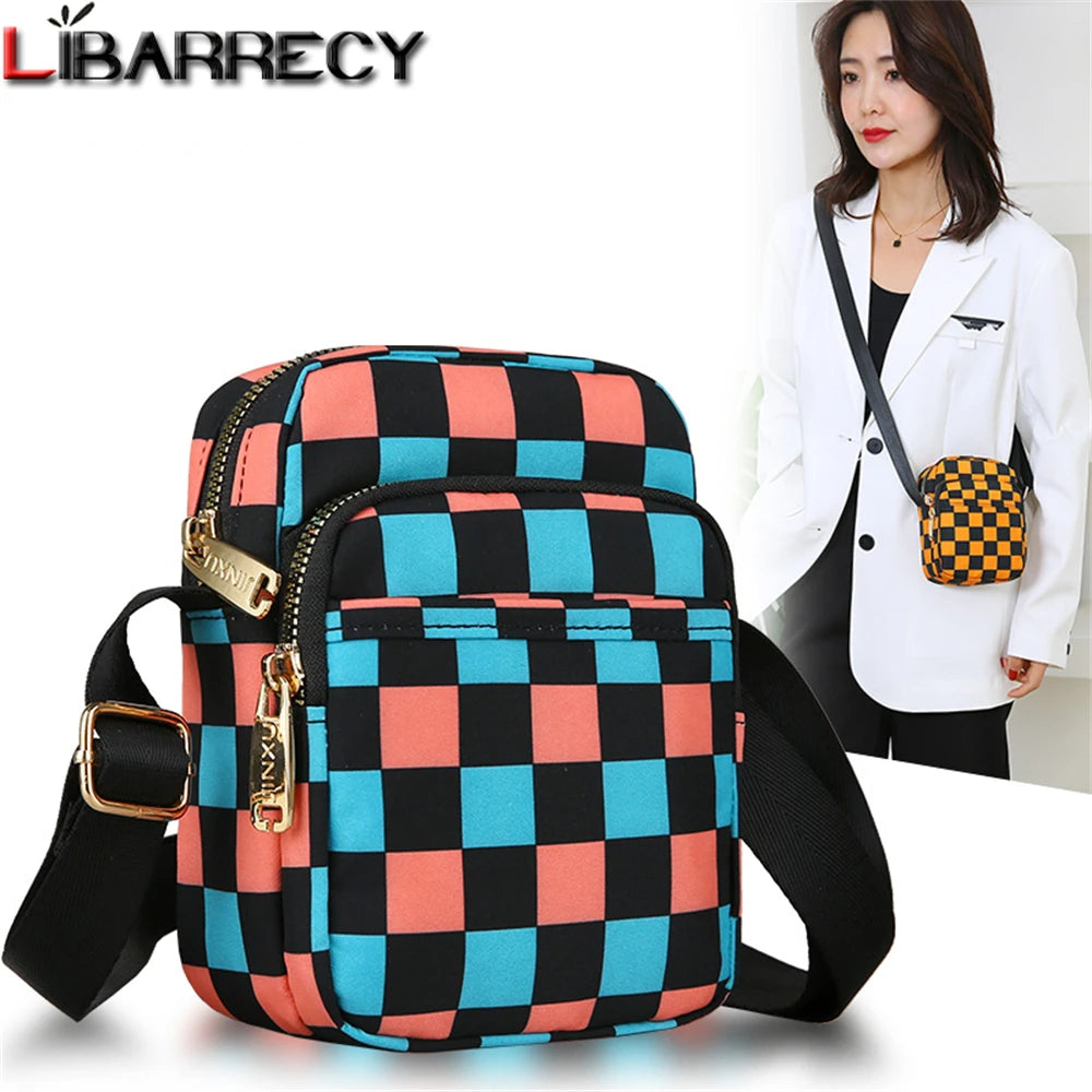 Mini Ladies Shoulder Bag Panelled Nylon Women Messenger Bags