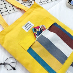 Crossbody Canvas Bag Artistic Fresh Student Schoolbag Ins Shoulder Handbag