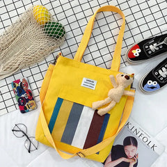 Crossbody Canvas Bag Artistic Fresh Student Schoolbag Ins Shoulder Handbag