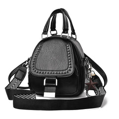Multi-function Soft Leather Shoulder Messenger Bag Backpack