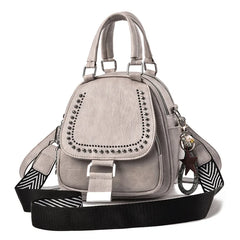 Multi-function Soft Leather Shoulder Messenger Bag Backpack