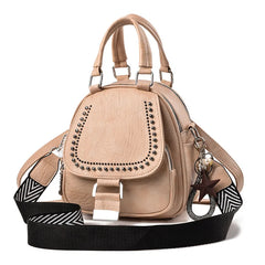 Multi-function Soft Leather Shoulder Messenger Bag Backpack
