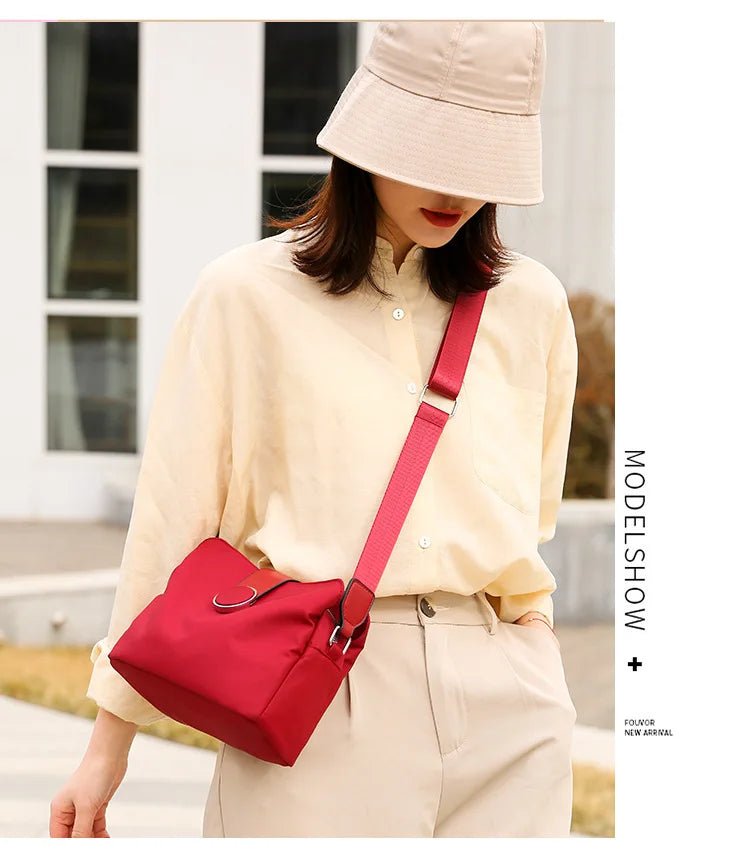 Multi-layer Storage Nylon Single Shoulder Messenger Bag Women's Bag