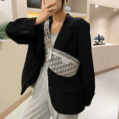 Embroidered Thread Women Crossbody Bag Chain Handbag