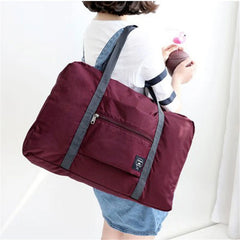 Nylon Foldable Travel Bags Large Capacity Luggage Handbags
