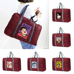 Nylon Foldable Travel Bags Large Capacity Unisex Luggage Funny Series