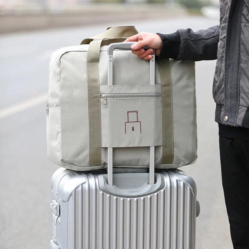 Nylon Foldable Travel Bags Unisex Large Luggage Bag