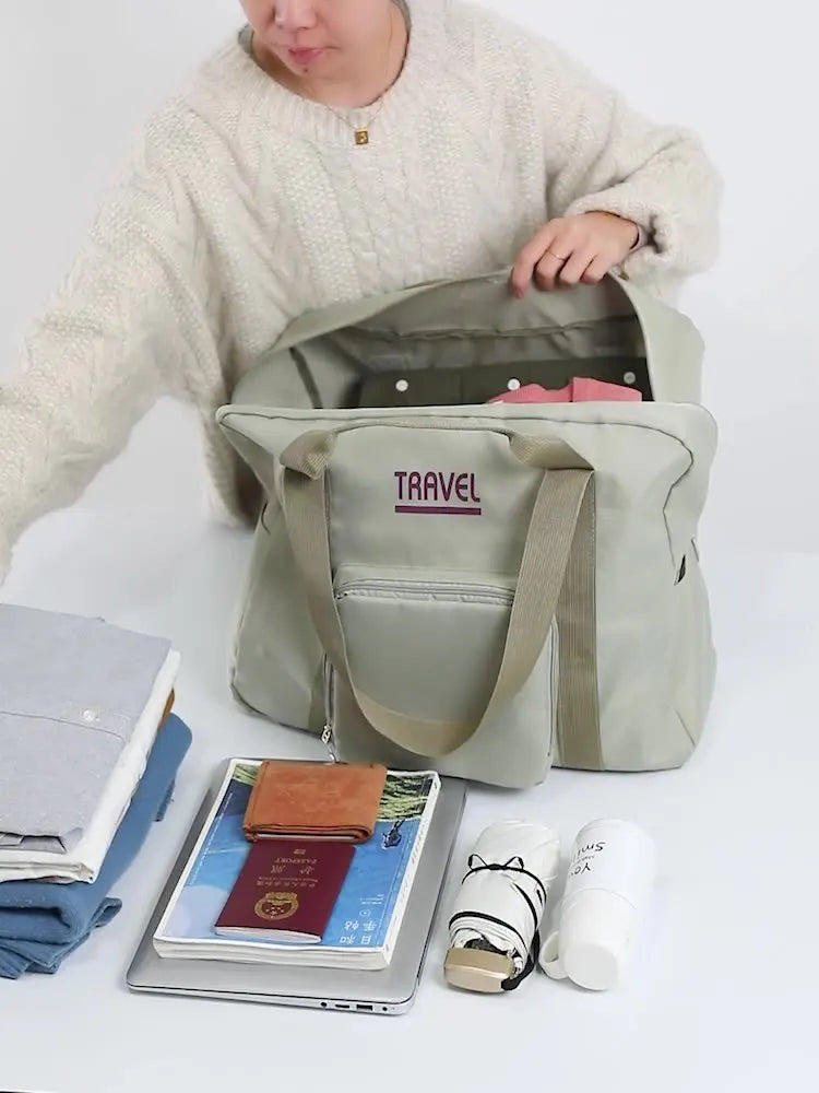 Nylon Foldable Travel Bags Unisex Large Luggage Bag