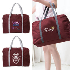 Nylon Foldable Travel Bags Large Capacity Luggage Unisex Waterproof Handbags