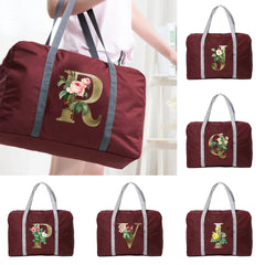Nylon Travel Bags Large Capacity Handbags WaterProof Golden Flower Series