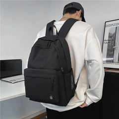 Nylon Men's Backpack Large Capacity Solid Water Proof Bags
