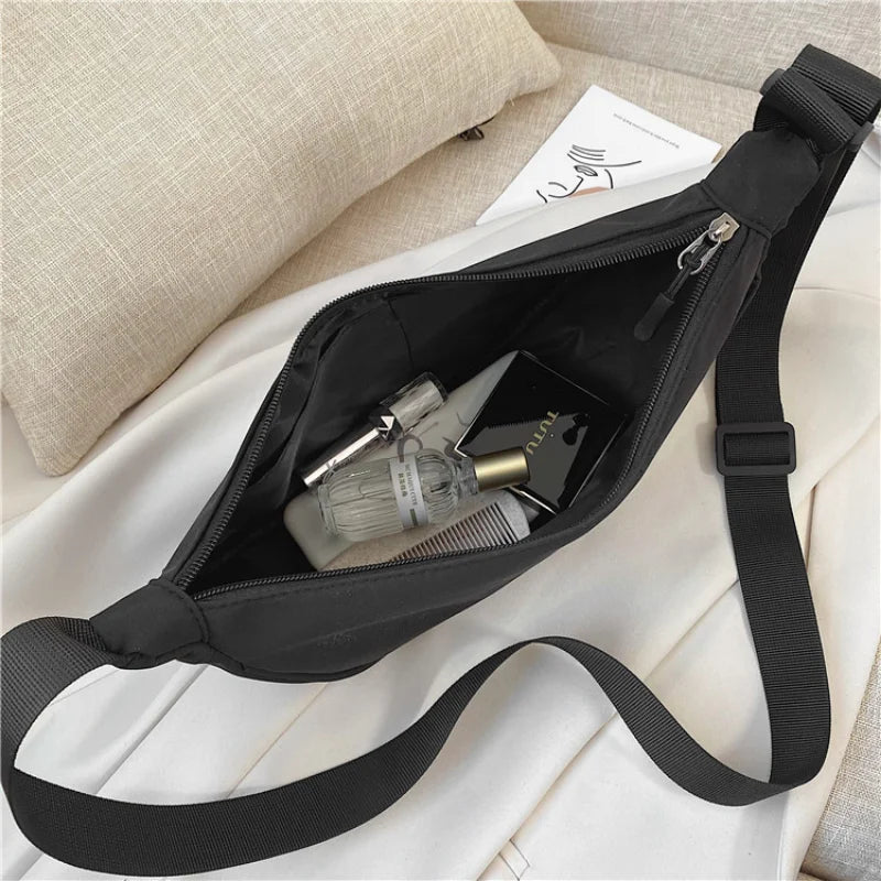 Nylon Women's Shoulder Bag Solid Dumpling Small Satchel Underarm Bag