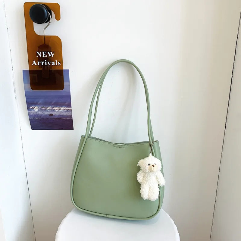 One Shoulder Bag Women Large Capacity Soft Leather Tote Handbag