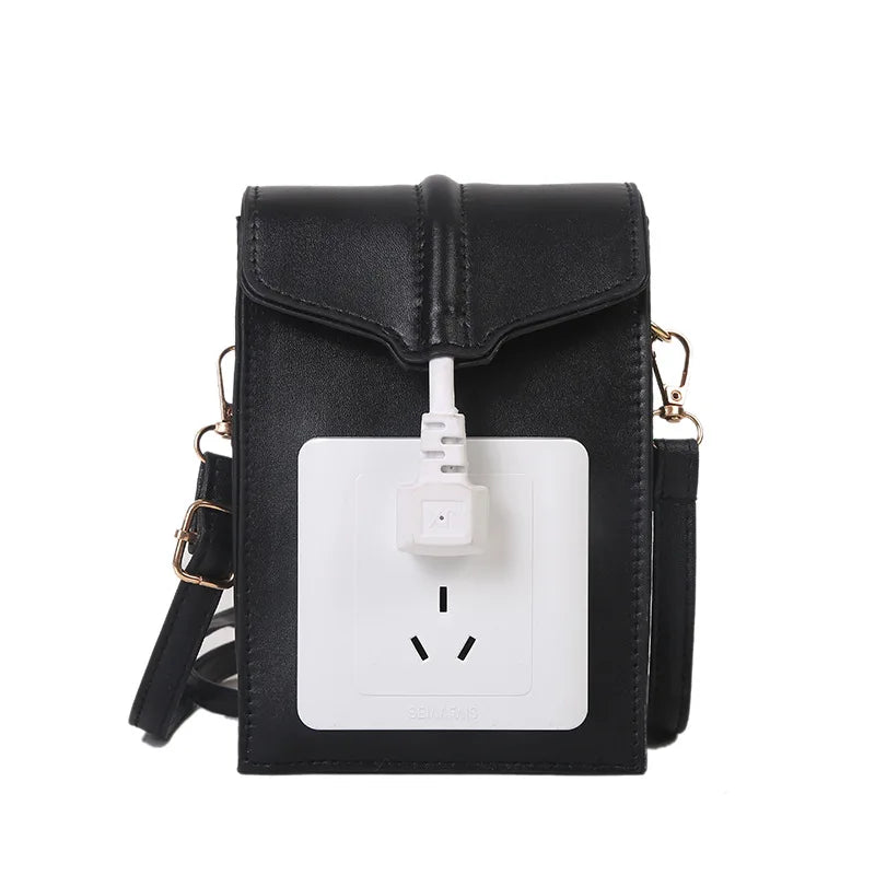Fashionable PU Bucket Shoulder Bag with Zipper Closure