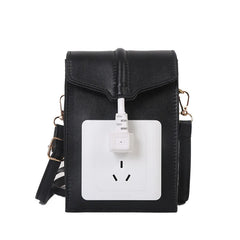 Fashionable PU Bucket Shoulder Bag with Zipper Closure