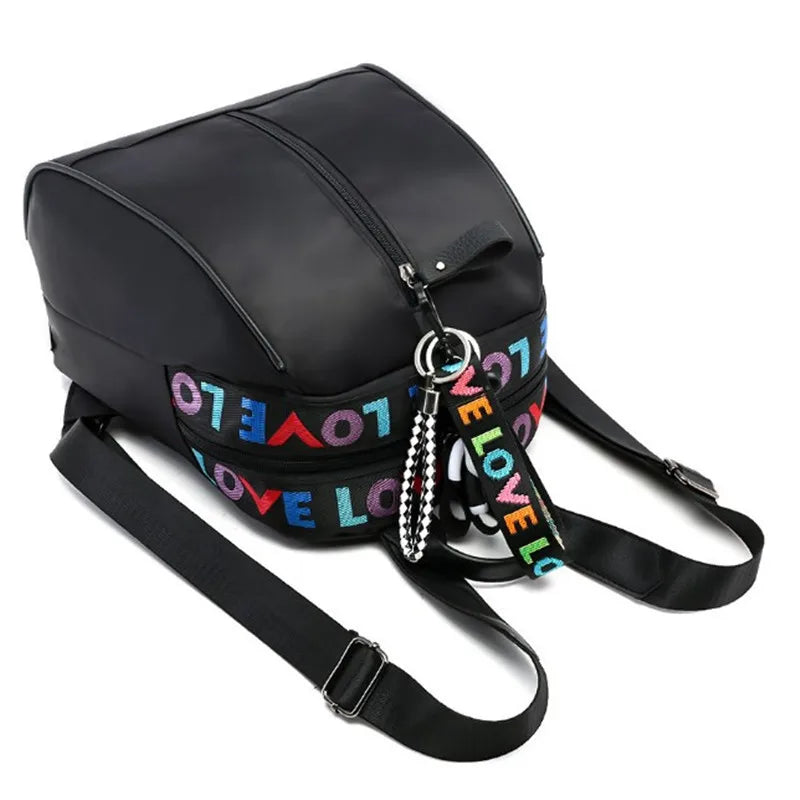 Vintage Oxford Backpack for Women College Girls Student School Bags