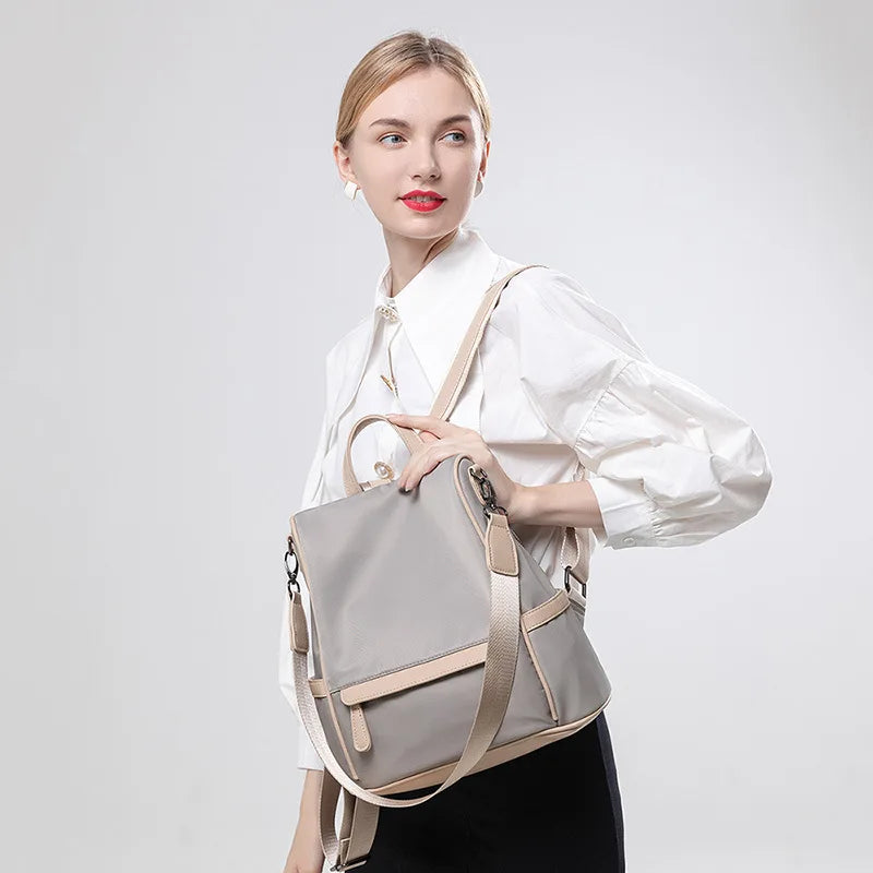 Oxford Cloth Backpack Ladies Large Capacity Travel Bag Zipper