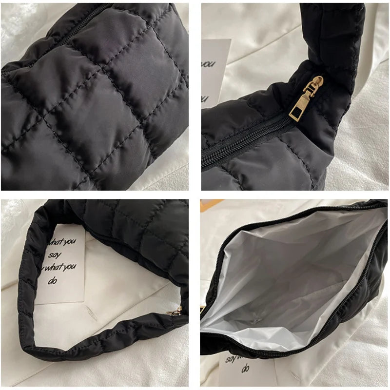 Embroidered Oxford Cloth Shoulder Bag for Women