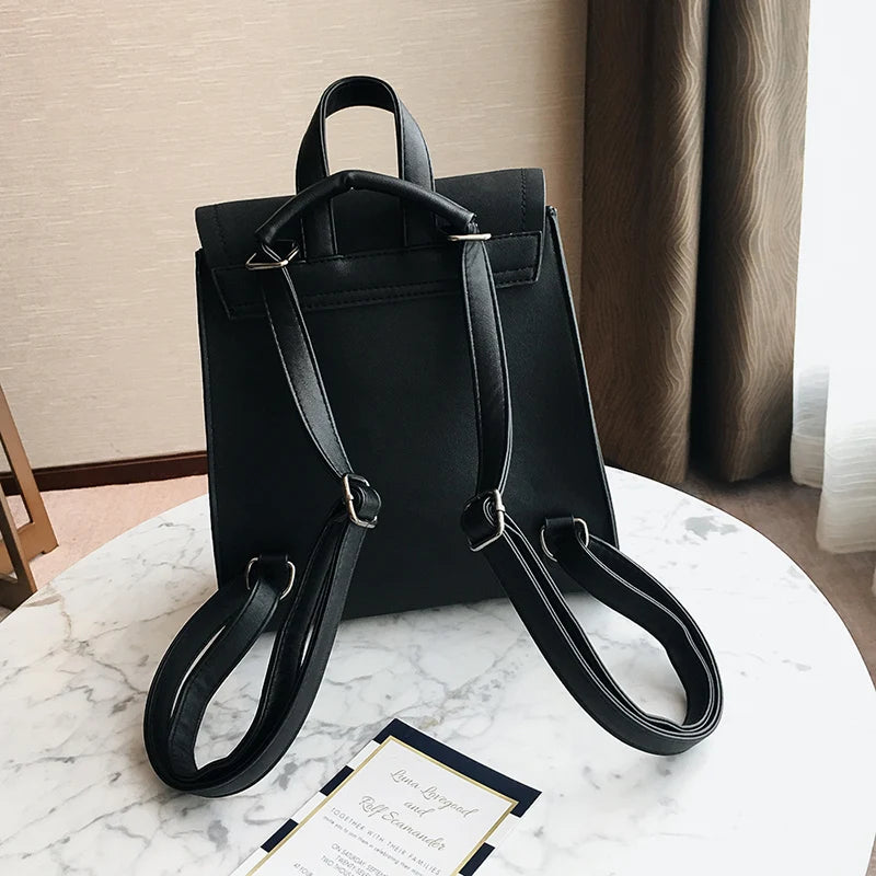 PU Leather Small Backpack for Women Girls School Travel Candy Bag