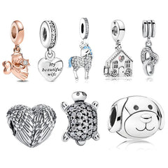 Padlock & Key Charm for 925 Silver Bracelet - Women's Fine Jewelry Gift