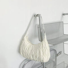 Pleated Underarm Bag Women's Crescent Bag Cloth Bag Ins Bag