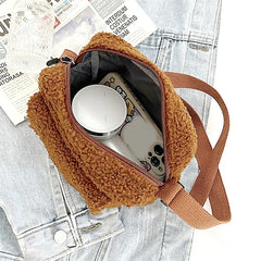 Plush Fabric Women's Crossbody Bag Fluffy Fur Winter Handbag