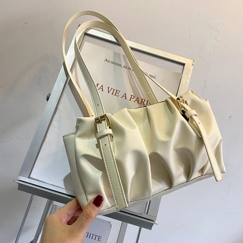 One Shoulder Armpit Bag Women's PU Leather Winter Bag