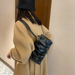One Shoulder Armpit Bag Women's PU Leather Winter Bag