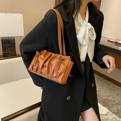 One Shoulder Armpit Bag Women's PU Leather Winter Bag