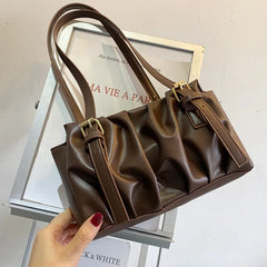 One Shoulder Armpit Bag Women's PU Leather Winter Bag